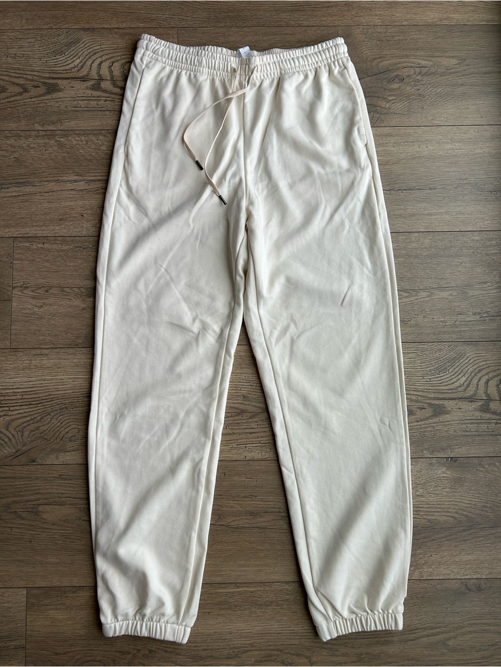 CRZ Yoga Cream Jogger Sweatpants - Casual Elastic Waist Pants